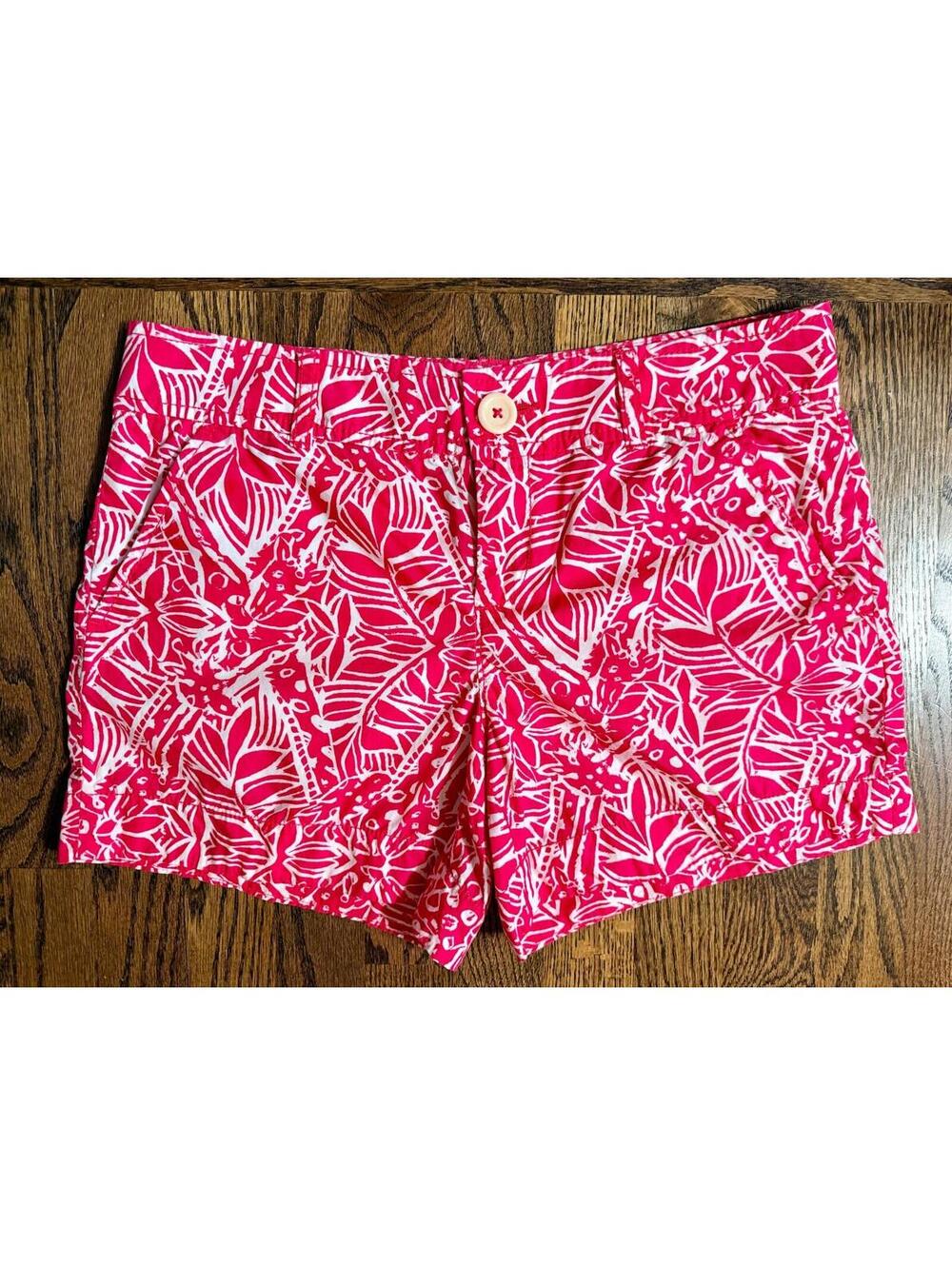Lilly Pulitzer Vintage Callahan Shorts Dec-10 “Punch Pink Stamped” SIZE 4